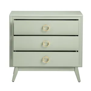 3-drawer Sage Green Accent Chest