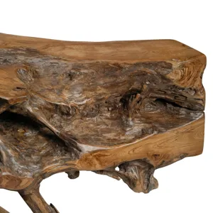 Natural Teak Root Console Table