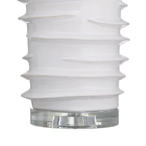Set Of 2 White Ceramic Table Lamp With Shade