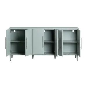 Sea Foam Green 6 Door Media Credenza/sideboard