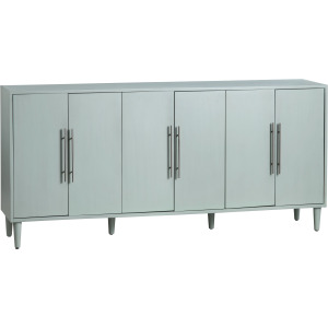 Sea Foam Green 6 Door Media Credenza/sideboard