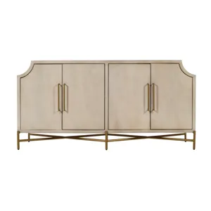Cream With A Brown Undertone 4-door Media Credenza/sideboard