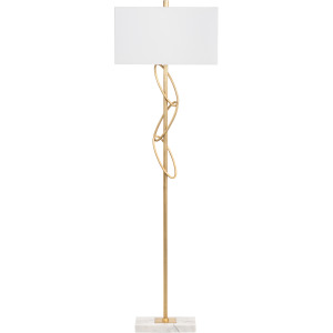 Metal Floor Lamp With Linen Shade