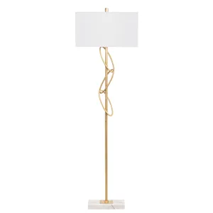 Metal Floor Lamp With Linen Shade