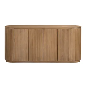Honey Brown 4-door Credenza/sideboard