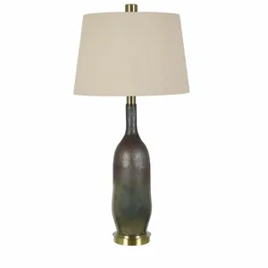 Emory Blown Glass Bottle Lamp