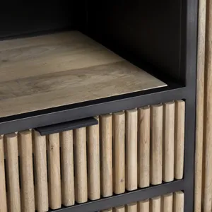 Solid Wood & Metal 3-door, 2-drawer Media Credenza/sideboard