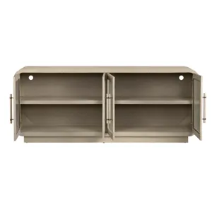 Tan 4-door Media Credenza/sideboard