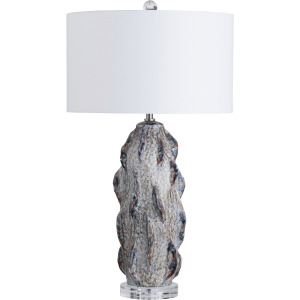 Ceramic, Table Lamp With Hardback Drum Shade