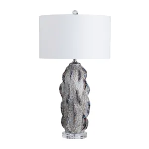 Ceramic, Table Lamp With Hardback Drum Shade