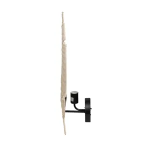 Tan Wicker Leaf Wall Sconce