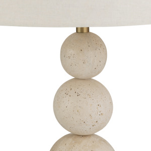 Stone Table Lamp With Linen Shade