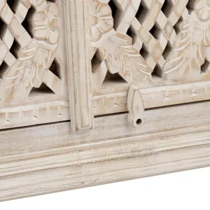 Lattice Two-door Tall Curio Cabinet