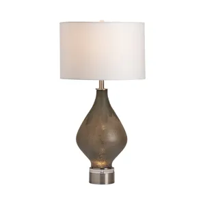 Moody Blown & Carved Glass Table Lamp