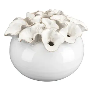 Lg White Budded Vase
