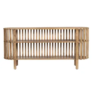 Solid Mango Brown 1 Shelf Sofa/console Table