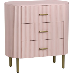 3-drawer Pink Accent Chest