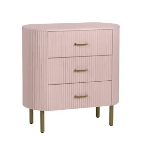 3-drawer Pink Accent Chest