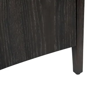 Dark Brown 4-door Reeded Media Credenza/sideboard