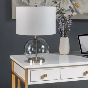 Smoke Glass Table Lamp