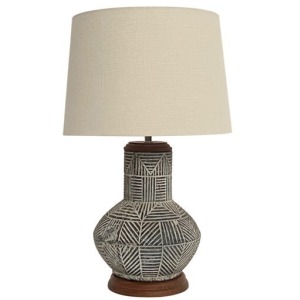 Monterey Tribal Motif Table Lamp