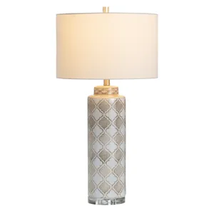 Set Of 2 Ceramic Table Lamp With Linen Shade