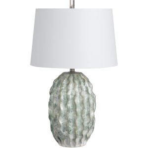 Coastal Ceramic Table Lamp With White Shade