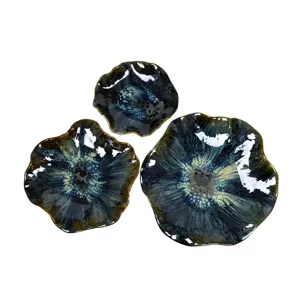 Ceramic Petals Tray or Wall Decor S/3
