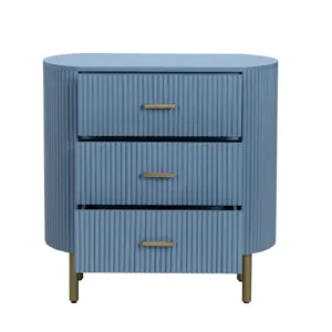 3-drawer Blue Accent Chest