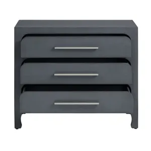 Warm Blue 3-drawer Accent Chest