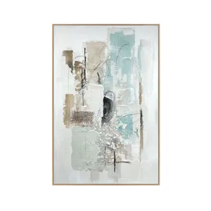 Coastal Breeze Abstract Framed Canvas Wall Art