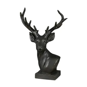 Dark Brown Hart Sculpture