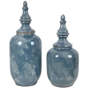 Stewart Lidded Vases - Set of 2