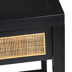 Black Transitional Writing Desk With 3 Drawers