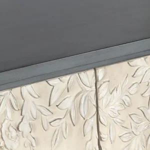 88 In. Blue Solid Wood 6 Door Media Credenza/sideboard