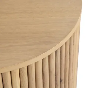 Round Fluted End Table