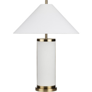 Set Of 2 Metal Table Lamp With Linen Shade