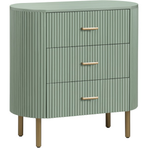 3-drawer Sage Green Accent Chest