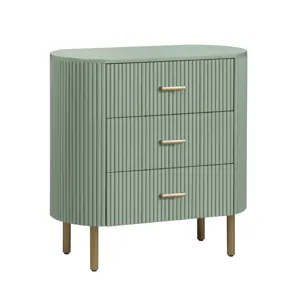 3-drawer Sage Green Accent Chest