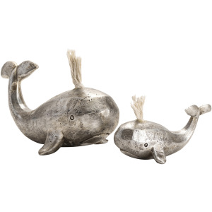 Whale Family 2-piece Sculptures