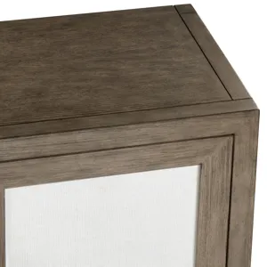 Deep Brown 2-door Rattan Media Cabinet