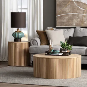 Round Fluted Cocktail/coffee Table