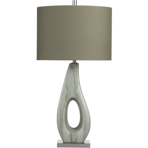 Set Of 2 Ceramic Table Lamp With Linen Shade