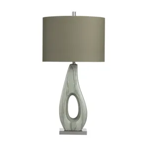 Set Of 2 Ceramic Table Lamp With Linen Shade