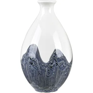 Anya Small Blue And White Ceramic Vase