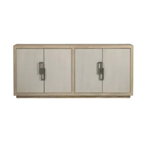 Tan & Cream 4-door Media Credenza/sideboard