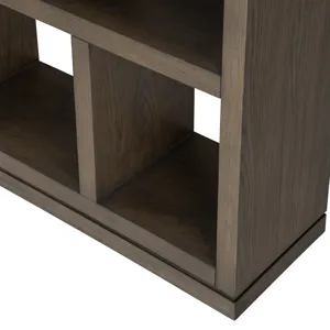 Brown Wooden Eight Shelf Etagere Bookcase