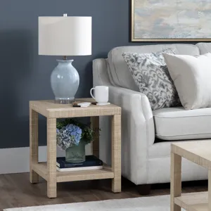 Set Of 2 Ceramic & Crystal Base Table Lamp With Linen Shade