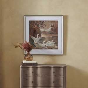 Swan Lakes Waterfowl Framed Print