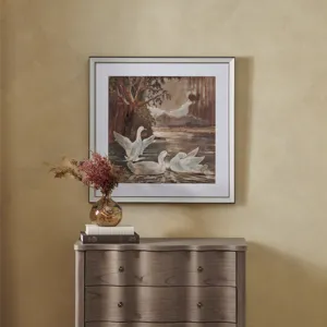 Swan Lakes Waterfowl Framed Print